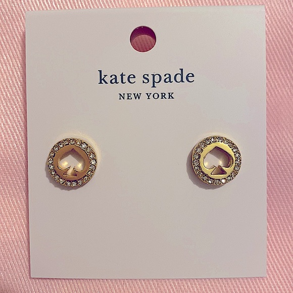 New! Kate Spade Gold Stud Earrings - Picture 1 of 5